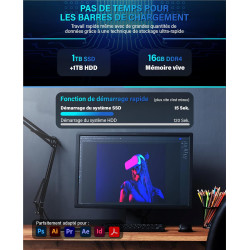 Greed® PC Ultra V2 Intel Core i7 12700 - Ordinateur Rapide + Desktop de Bureau à Domicile avec 4,9 GHz - 16 Go RAM/mémoire - 1 T