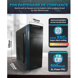 Greed® PC Ultra V2 Intel Core i7 12700 - Ordinateur Rapide + Desktop de Bureau à Domicile avec 4,9 GHz - 16 Go RAM/mémoire - 1 T