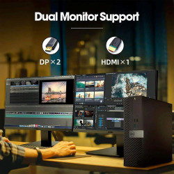 Dell Optiplex 7050 TWR Ordinateur de Bureau Intel Core i7 6th, RAM 16 Go, SSD 256 Go, WiFi USB, HDMI + DisplayPort, Windows 11 P