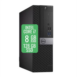 Dell Optiplex 5050 SFF Ordinateur de bureau Business Intel Core i7 7th, RAM 8 Go, SSD 128 Go, Wi-Fi USB, Windows 11 Pro + Libre 