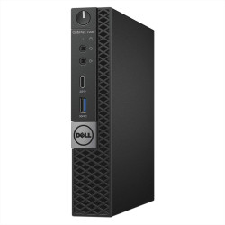 Dell Optiplex 7050 Tiny Mini PC i5 6ᵉ génération, RAM 16 Go, SSD 256 Go, DisplayPort, HDMI, Wi‑FI USB + Windows 11 Pro (Recondit