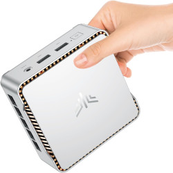 NiPoGi Essenx E2 Mini PC, Ιntel Alder Lake-Ν97(jusqu'à 3,6 GHz), 8 Go DDR4 256 Go M.2 SSD Mini Ordinateur de Bureau pour école/B
