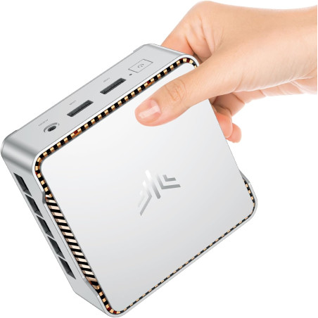 NiPoGi Essenx E2 Mini PC, Ιntel Alder Lake-Ν97(jusqu'à 3,6 GHz), 8 Go DDR4 256 Go M.2 SSD Mini Ordinateur de Bureau pour école/B