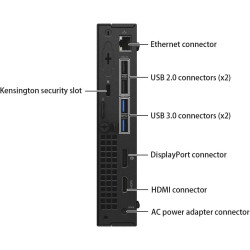 Dell optiplex 3040 mini pc de bureau intel core i5-6500, 8 go de ram, ssd 256 go, wifi, bleutooth, clavier qwerty américain, win