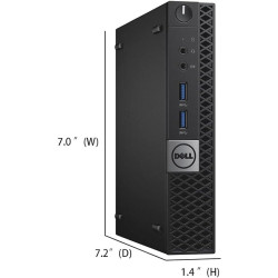 Dell optiplex 3040 mini pc de bureau intel core i5-6500, 8 go de ram, ssd 256 go, wifi, bleutooth, clavier qwerty américain, win