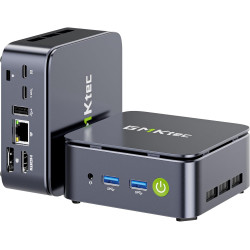 GMKtec Mini PC Ryzen 5 3500U (Surpasse 4300U/N150/N95), 16 Go RAM 256 Go SSD M.2, Mini Ordinateur de Bureau avec LAN 2,5G, Tripl