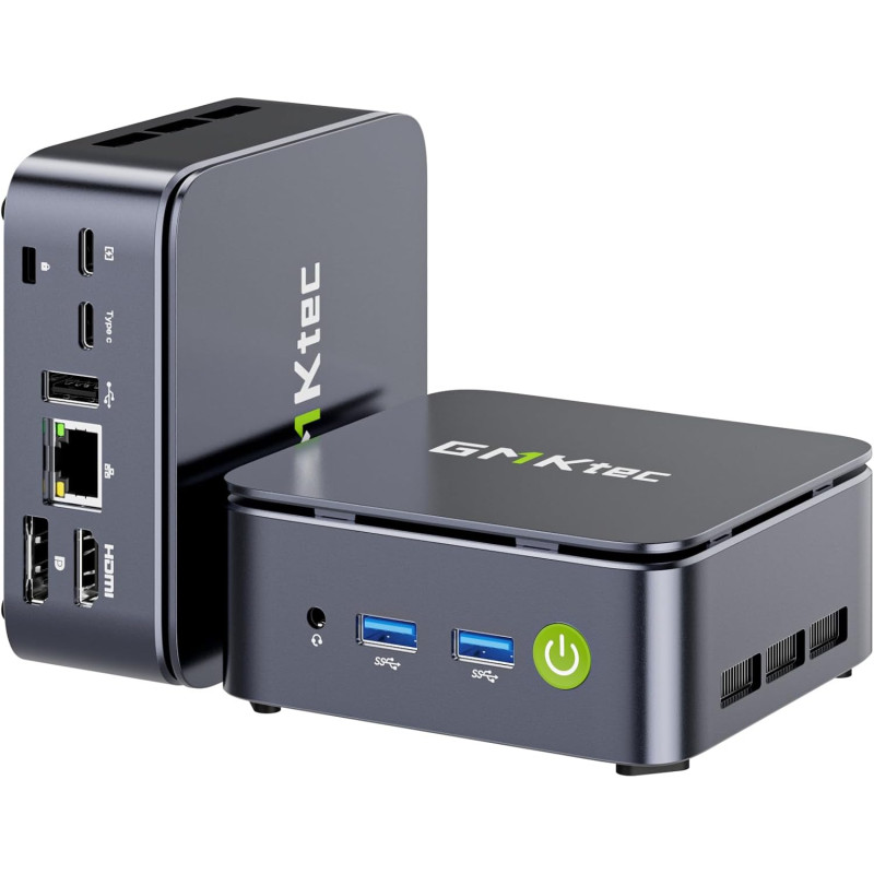 GMKtec Mini PC Ryzen 5 3500U (Surpasse 4300U/N150/N95), 16 Go RAM 256 Go SSD M.2, Mini Ordinateur de Bureau avec LAN 2,5G, Tripl
