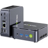 GMKtec Mini PC Ryzen 5 3500U (Surpasse 4300U/N150/N95), 16 Go RAM 256 Go SSD M.2, Mini Ordinateur de Bureau avec LAN 2,5G, Tripl