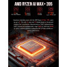 GMKtec Evo-X2 AI Mini PC AMD Ryzen AI Max+ 395 (16C/32T, jusqu'à 5.1 GHz), 126 Tops de Performance IA, 96 Go de RAM DDR5, SSD 2 