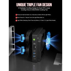 GMKtec Evo-X2 AI Mini PC AMD Ryzen AI Max+ 395 (16C/32T, jusqu'à 5.1 GHz), 126 Tops de Performance IA, 96 Go de RAM DDR5, SSD 2 
