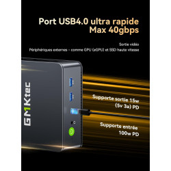 GMKtec Gaming Mini PC Ryzen 5 7640HS (supérieur au 6800H) avec Graphiques AMD Radeon 760M, 16Go DDR5, 1To SSD M.2, Mini Ordinate