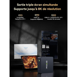 GMKtec Gaming Mini PC Ryzen 5 7640HS (supérieur au 6800H) avec Graphiques AMD Radeon 760M, 16Go DDR5, 1To SSD M.2, Mini Ordinate