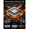 Mini PC Gaming AMD Ryzen 7 H 255 (upgrade 8745HS, jusqu’à 4,9 GHz), Mini PC barebone (NO DDR NO SSD) compatible DDR5, PCIe 4.0 x