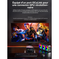 Mini PC Gaming AMD Ryzen 7 H 255 (upgrade 8745HS, jusqu’à 4,9 GHz), Mini PC barebone (NO DDR NO SSD) compatible DDR5, PCIe 4.0 x