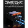 Mini PC Gaming AMD Ryzen 7 H 255 (upgrade 8745HS, jusqu’à 4,9 GHz), Mini PC barebone (NO DDR NO SSD) compatible DDR5, PCIe 4.0 x