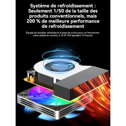 Mini PC Gaming AMD Ryzen 7 H 255 (upgrade 8745HS, jusqu’à 4,9 GHz), Mini PC barebone (NO DDR NO SSD) compatible DDR5, PCIe 4.0 x