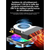 Mini PC Gaming AMD Ryzen 7 H 255 (upgrade 8745HS, jusqu’à 4,9 GHz), Mini PC barebone (NO DDR NO SSD) compatible DDR5, PCIe 4.0 x