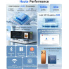 BMAX B1Plus Mini PC Win 11, Intel Celeron J3355(jusqu'à 2,5 GHz) 6 Go LPDDR3 RAM 128 Go eMMC SSD, Mini Ordinateur de Bureau Doub