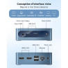 BMAX B1Plus Mini PC Win 11, Intel Celeron J3355(jusqu'à 2,5 GHz) 6 Go LPDDR3 RAM 128 Go eMMC SSD, Mini Ordinateur de Bureau Doub