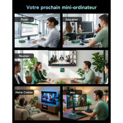 BMAX B6Turbo Mini PC Win 11 Pro, Intel Core i5-8257U(jusqu'à 3,9 GHz), 16Go DDR4, 512Go M.2 NVMe SSD, Mini Ordinateur de Bureau,