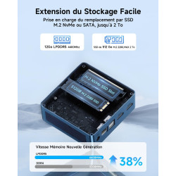 BMAX B4Plus Mini PC W-11 Pro, Intel Alder Lake-N95(jusqu'à 3,4 GHz), 12Go LPDDR5 512Go SSD Mini Ordinateur de Bureau, Double WiF