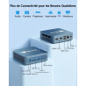 BMAX B4Plus Mini PC W-11 Pro, Intel Alder Lake-N95(jusqu'à 3,4 GHz), 12Go LPDDR5 512Go SSD Mini Ordinateur de Bureau, Double WiF