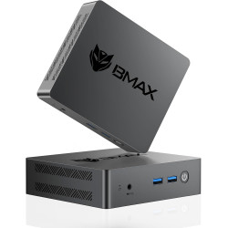 BMAX B3Pro Mini PC, Intel Celeron N4500 (jusqu'à 2,8 GHz), 8 Go RAM DDR4 + 256 Go M.2 SATA/NVMe SSD, Win-11Pro, Micro Ordinateur