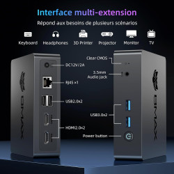 BMAX B3Pro Mini PC, Intel Celeron N4500 (jusqu'à 2,8 GHz), 8 Go RAM DDR4 + 256 Go M.2 SATA/NVMe SSD, Win-11Pro, Micro Ordinateur