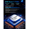 GMKtec M5 Ultra Mini PC Ryzen 7 7730U(8C/16T, jusqu'à 4,5 GHz), 16 Go RAM 512Go SSD Mini Ordinateur de Bureau, Double LAN 2.5GbE