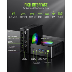 GMKtec K11 Mini PC Gaming Ryzen 9 8945HS 32GB DDR5 RAM 512 GB SSD (8C/16T, BIS zu 5,2 GHz) Mini Ordinateur de Bureau, HDMI/Oculi