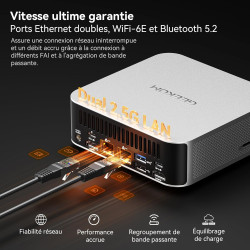 GEEKOM A8 Max Mini PC avec AMD Ryzen 7 8745HS, Double LAN 2,5 Gbps, 16 Go DDR5 + 1 to SSD NVMe M.2, Windows 11 Pro | 8 Ports USB