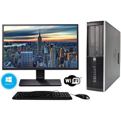 HP Full Station PC 8200 I5 3,1 Ghz 8Go RAM 240Go SSD 10X Ports USB - C0lé WI-FI + Moniteur Dell 2014HF + Clavier et Souris Trust