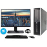 HP Full Station PC 8200 I5 3,1 Ghz 8Go RAM 240Go SSD 10X Ports USB - C0lé WI-FI + Moniteur Dell 2014HF + Clavier et Souris Trust