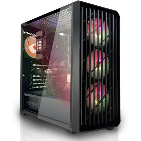 SYSTEMTREFF PC Gamer AMD Ryzen 7 5700X 8x4.6GHz | Nvidia RTX 5060 8Go DX12 | 1To M.2 NVMe | 32Go DDR4 RAM | Windows 11 | Ordinat