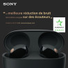 Sony wf-1000xm5 écouteurs sans fil à réduction de bruit, bleutooth, intra-auriculaires avec micro, 36 heures d'autonomie, charge