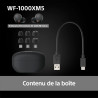 Sony wf-1000xm5 écouteurs sans fil à réduction de bruit, bleutooth, intra-auriculaires avec micro, 36 heures d'autonomie, charge