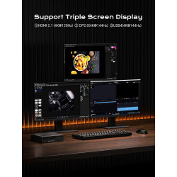 MINIS FORUM Mini Workstation MS-A1 Mini Barebone Pc,DDR5/4xM.2 NVMe SSD, Dual 2.5G RJ45 Mini PC,HDMI/DP/Type-C,4xUSB Ports,Suppo