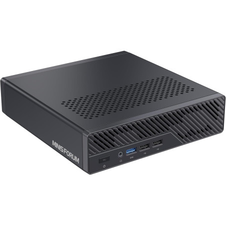 MINIS FORUM MS-R1 Workstation Mini Arm, CP8180 (12C/12T, Jusqu’à 2,6 GHz, 45 Tops), 64 GB LPDDR5，ECC Support, PCIe 4.0 x16, Doub