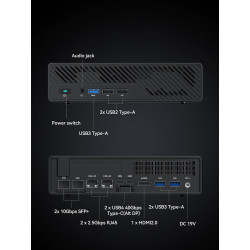 MINIS FORUM MS-01 S1390 Mini PC Intel Core i9-13900H (vPro Support), 32 Go DDR5, 1 to SSD, Station de Travail, 2X 10Gbps SFP+/2X