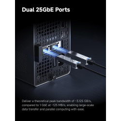 MINIS FORUM MS-02 Ultra Workstation Mini PC, Intel Core Ultra 9 285HX (24C/24T, BIS zu 5.5GHz), 32GB RAM, 1TB SSD, PCIe 5.0 x16,