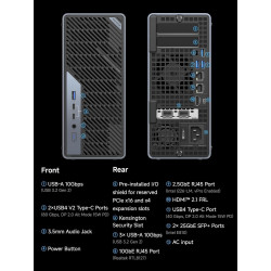 MINIS FORUM MS-02 Ultra Workstation Mini PC, Intel Core Ultra 9 285HX (24C/24T, BIS zu 5.5GHz), 32GB RAM, 1TB SSD, PCIe 5.0 x16,