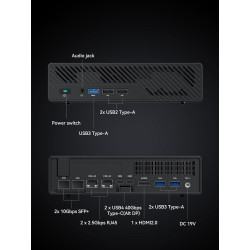 MINIS FORUM MS-01 Mini Workstation Intel Core i9-13900H 32Go DDR5 1TB SSD Mini PC,vPro,2X 10Gbps SFP+/2X 2.5G RJ45/2x USB4/HDIM/