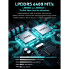 GMKtec M8 AMD Mini PC Ryzen 5 Pro 6650H 16GB LPDDR5 RAM + 1TB SSD PCIe3.0 NVME(Battre 7430U/5825U, 6C/12T 4,50 GHz), LAN Double 