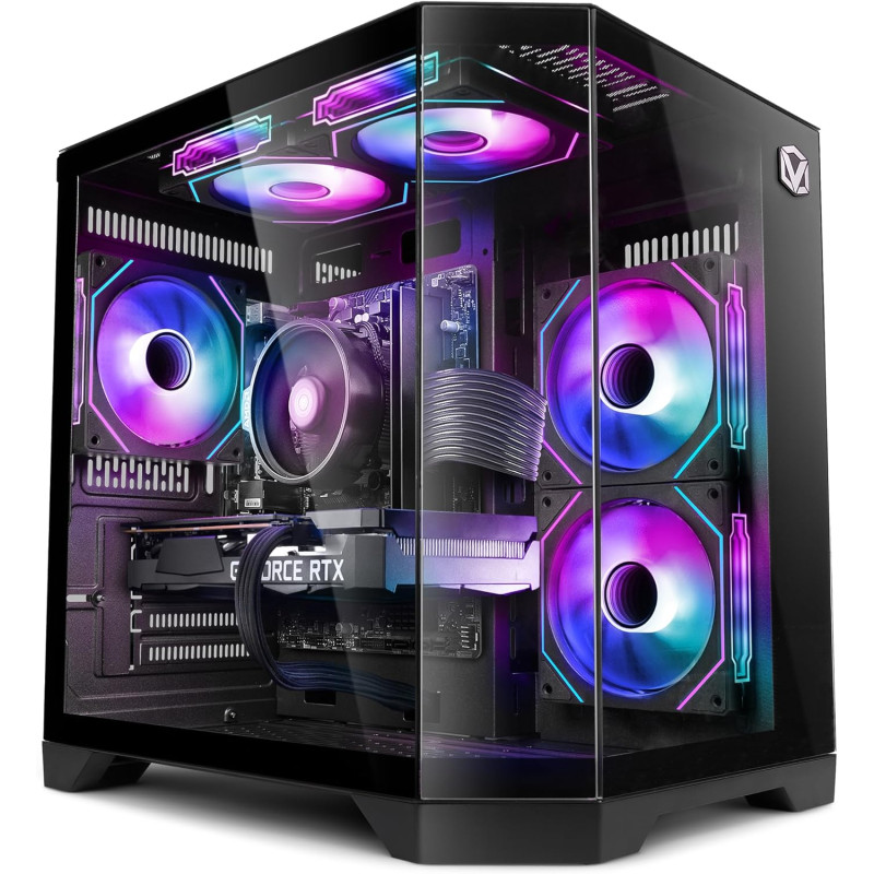 VIBOX PC Gamer • AMD Ryzen 5 5500 6 cœurs • Nvidia RTX 3050 6 Go • 16 Go RAM • 500 Go SSD • Windows 11 • WiFi • Noir