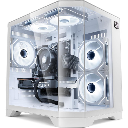 VIBOX V-550 PC Gamer • AMD Ryzen 5 5500 6 cœurs • AMD Radeon RX 9060 XT 8 Go • 16 Go RAM • 1 to SSD • Windows 11 • WiFi