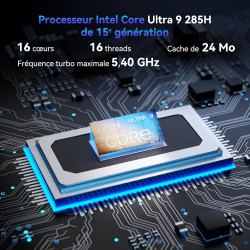 GEEKOM IT15 Mini PC IA Le Plus Puissant avec Intel Core Ultra 9 285H (15e Gén) | 32Go DDR5 & 2To SSD | GPU Intel Arc 140T 99 Top