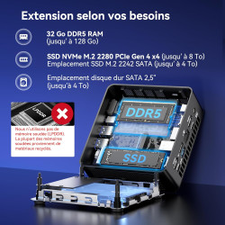 GEEKOM IT15 Mini PC IA Le Plus Puissant avec Intel Core Ultra 9 285H (15e Gén) | 32Go DDR5 & 2To SSD | GPU Intel Arc 140T 99 Top