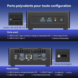 GEEKOM IT15 Mini PC IA Le Plus Puissant avec Intel Core Ultra 9 285H (15e Gén) | 32Go DDR5 & 2To SSD | GPU Intel Arc 140T 99 Top