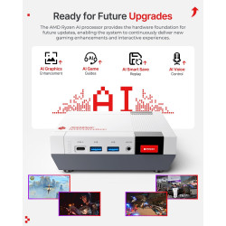 ACEMAGIC Retro X5 Mini PC Gaming, AMD Ryzen AI 9 HX 370(12C/24T,jusqu'à 5,1 GHz) 32Go DDR5 1To SSD, Radeon 890M, WiFi 7, Double 