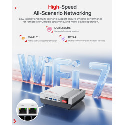 ACEMAGIC Retro X5 Mini PC Gaming, AMD Ryzen AI 9 HX 370(12C/24T,jusqu'à 5,1 GHz) 32Go DDR5 1To SSD, Radeon 890M, WiFi 7, Double 
